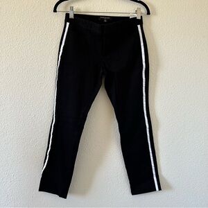 Banana Republic Sloan Black White Side Stripe Capri ankle Pants Women’s Size 2P